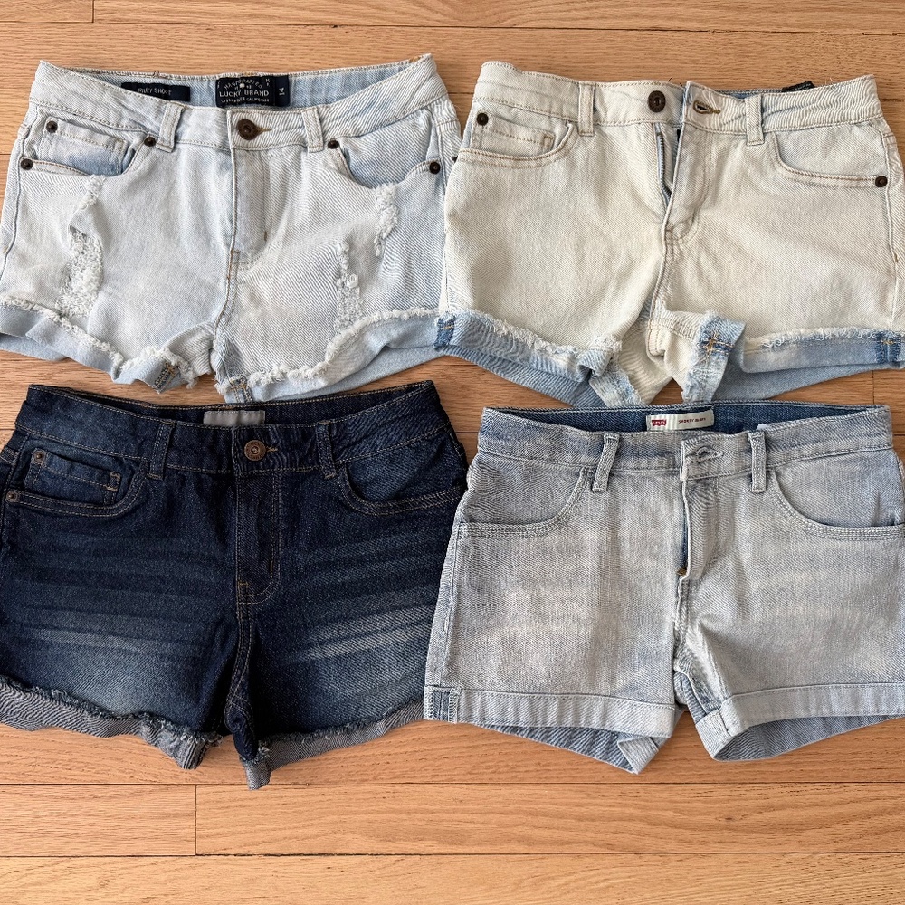 GIRLS LUCKY AND LEVI BRAND SHORTS - SIZE 14 LIKE NEW